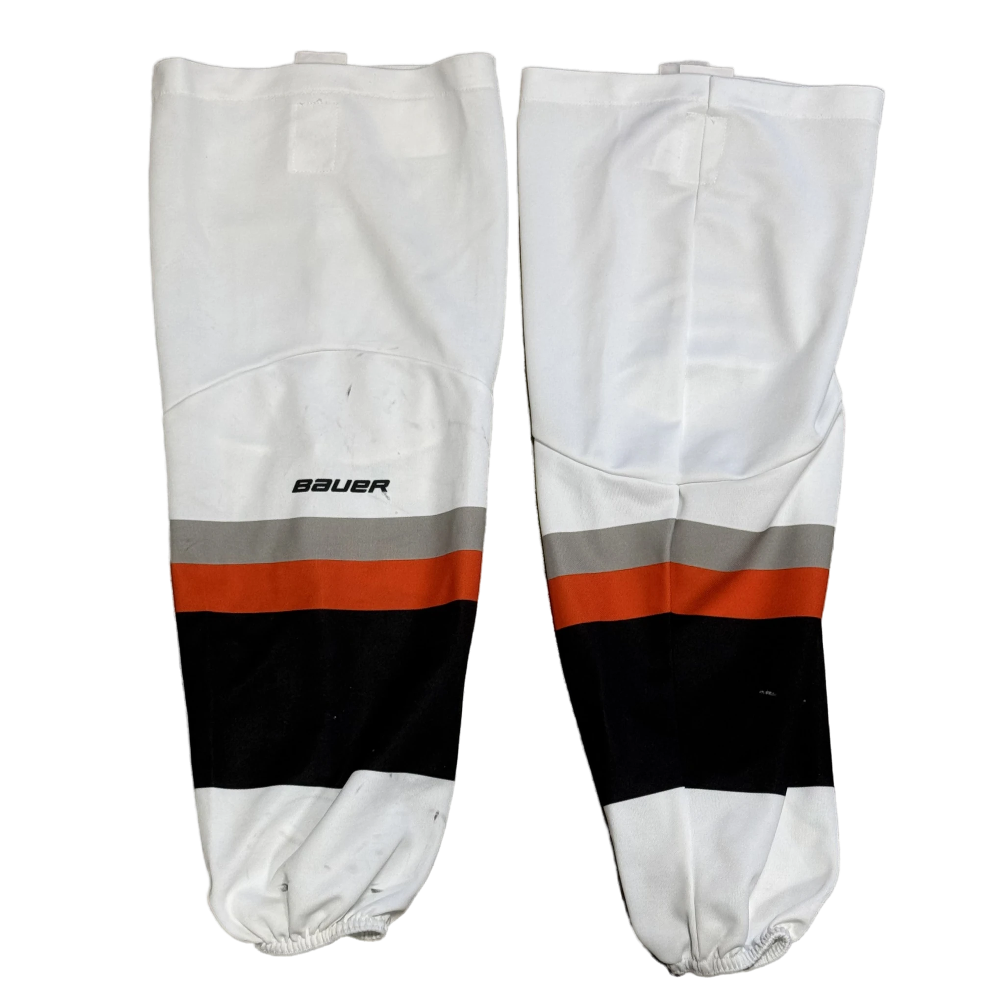 NCAA - Chaussettes de hockey Bauer d'occasion (blanc/orange/noir/gris)